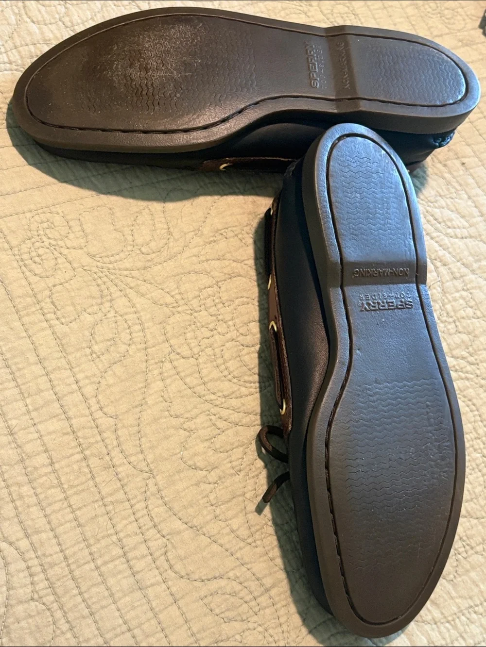 Men’s Sperry Two-Tone Brown and Black Leather Boat Shoes